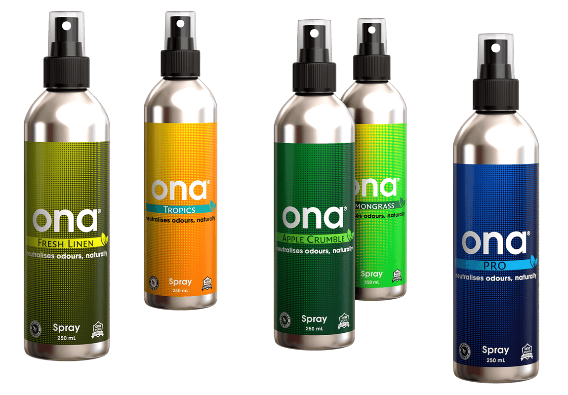 ona odour neutraliser spray product range