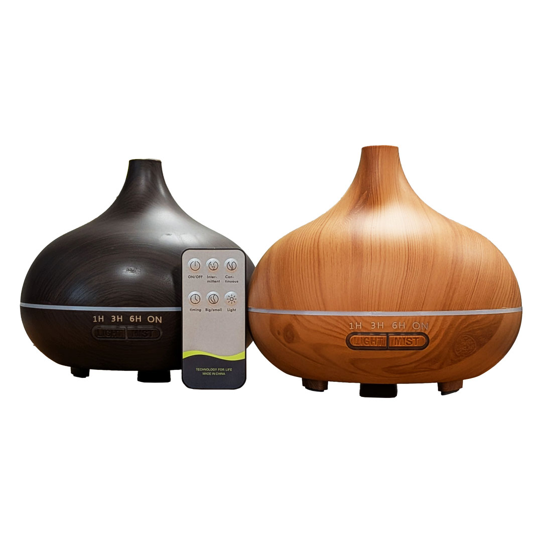 Ebony-&-Maple-with-Remote-Group-Product-Image LumiFresh Maple & Ebony Mist Diffuser